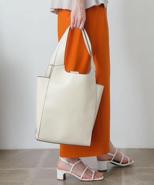 SENSE OF PLACE by URBAN RESEARCH（センスオブプレイスバイアーバンリサーチ）の「A4クリテトートバッグ（ショルダーバッグ・レディース・ライトブルー/アイボリー/イエロー/ブラック・ONE）」の10枚目の写真