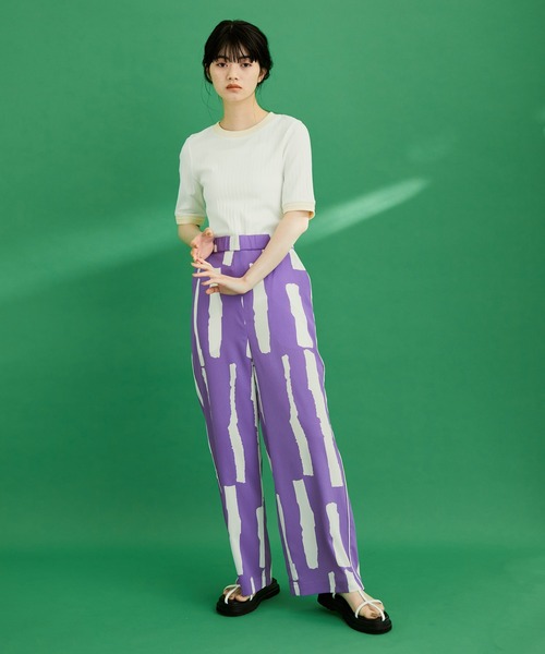 ADAM ET ROPE'（アダムエロペ）の「【WEB限定】バイカラープルオーバー（Tシャツ/カットソー・レディース・ブルー系その他/ホワイト系その他/ホワイト系その他3/グリーン系その他・FREE）」の18枚目の写真