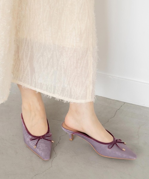 ベロアリボンミュールパンプス randa 【公式通販】