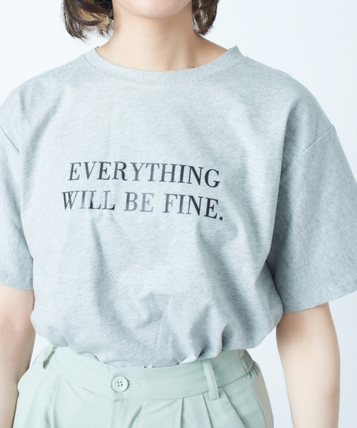 MAISON BREEZE（メゾンブリーズ）の「【MAISON BREEZE】メッセージレタードプリントTシャツ SCCH154（Tシャツ/カットソー・レディース・ホワイト/ブラック/ピンク/イエロー/グレー・FREE）」の13枚目の写真