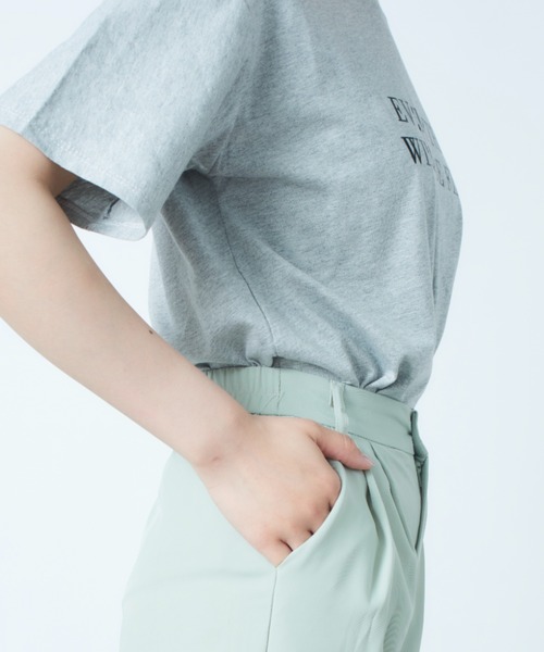 MAISON BREEZE（メゾンブリーズ）の「【MAISON BREEZE】メッセージレタードプリントTシャツ SCCH154（Tシャツ/カットソー・レディース・ホワイト/ブラック/ピンク/イエロー/グレー・FREE）」の19枚目の写真