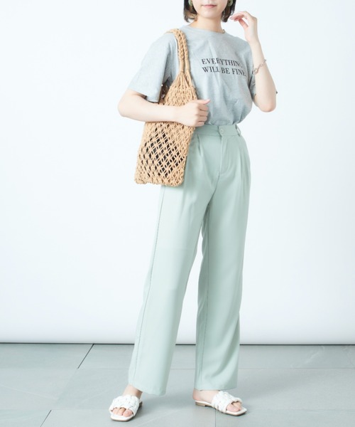 MAISON BREEZE（メゾンブリーズ）の「【MAISON BREEZE】メッセージレタードプリントTシャツ SCCH154（Tシャツ/カットソー・レディース・ホワイト/ブラック/ピンク/イエロー/グレー・FREE）」の15枚目の写真