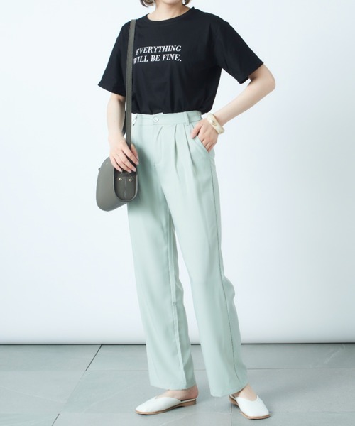 MAISON BREEZE（メゾンブリーズ）の「【MAISON BREEZE】メッセージレタードプリントTシャツ SCCH154（Tシャツ/カットソー・レディース・ホワイト/ブラック/ピンク/イエロー/グレー・FREE）」の6枚目の写真