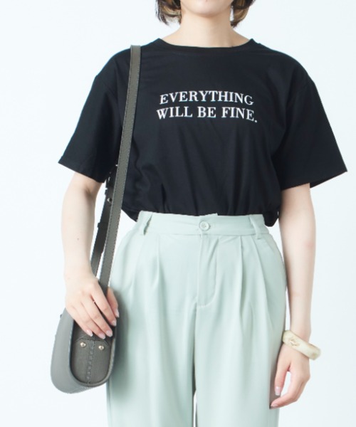 MAISON BREEZE（メゾンブリーズ）の「【MAISON BREEZE】メッセージレタードプリントTシャツ SCCH154（Tシャツ/カットソー・レディース・ホワイト/ブラック/ピンク/イエロー/グレー・FREE）」の18枚目の写真