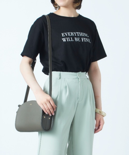 MAISON BREEZE（メゾンブリーズ）の「【MAISON BREEZE】メッセージレタードプリントTシャツ SCCH154（Tシャツ/カットソー・レディース・ホワイト/ブラック/ピンク/イエロー/グレー・FREE）」の9枚目の写真