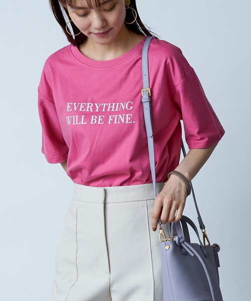 MAISON BREEZE（メゾンブリーズ）の「【MAISON BREEZE】メッセージレタードプリントTシャツ SCCH154（Tシャツ/カットソー・レディース・ホワイト/ブラック/ピンク/イエロー/グレー・FREE）」の11枚目の写真