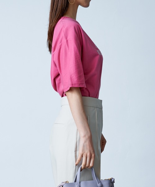 MAISON BREEZE（メゾンブリーズ）の「【MAISON BREEZE】メッセージレタードプリントTシャツ SCCH154（Tシャツ/カットソー・レディース・ホワイト/ブラック/ピンク/イエロー/グレー・FREE）」の17枚目の写真