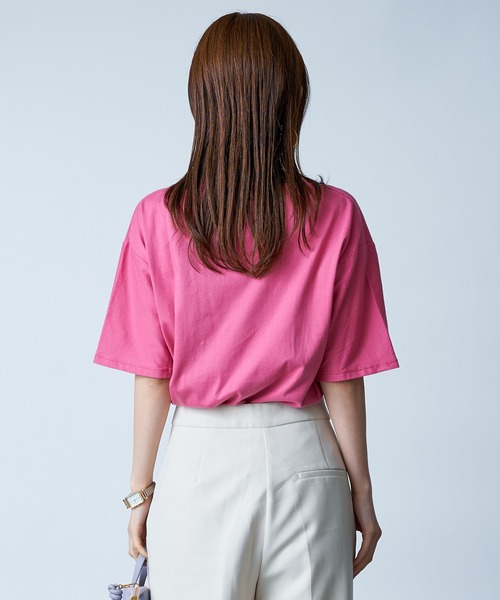 MAISON BREEZE（メゾンブリーズ）の「【MAISON BREEZE】メッセージレタードプリントTシャツ SCCH154（Tシャツ/カットソー・レディース・ホワイト/ブラック/ピンク/イエロー/グレー・FREE）」の12枚目の写真