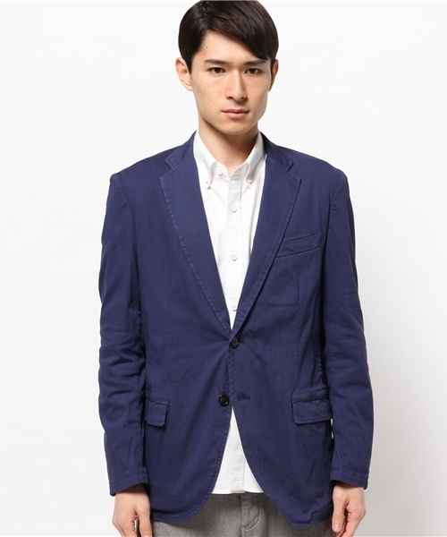 ivory court（アイボリーコート）の「◆コットン ツイルガーメントジャケット（テーラードジャケット・メンズ・ベージュ/ネイビー/ブルー系その他・40/38）」の4枚目の写真