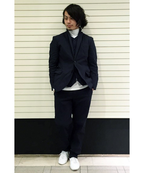 ivory court（アイボリーコート）の「◆コットン ツイルガーメントジャケット（テーラードジャケット・メンズ・ベージュ/ネイビー/ブルー系その他・40/38）」の11枚目の写真