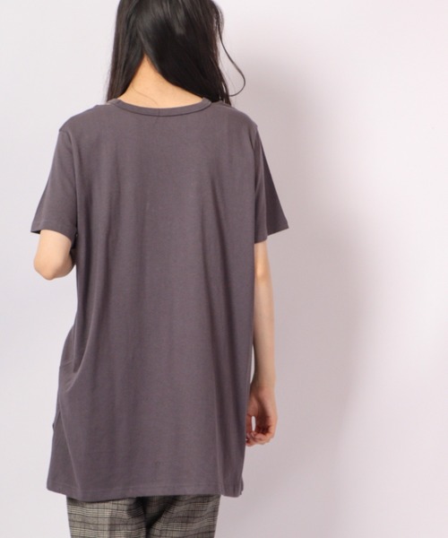 Anna Nicola（アンナニコラ）の「Anna Nicola アクセサリー柄加工 Tシャツ（Tシャツ/カットソー・レディース・グレー/オフホワイト/シルバーグレー・38）」の10枚目の写真