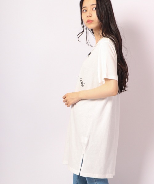 Anna Nicola（アンナニコラ）の「Anna Nicola アクセサリー柄加工 Tシャツ（Tシャツ/カットソー・レディース・グレー/オフホワイト/シルバーグレー・38）」の5枚目の写真