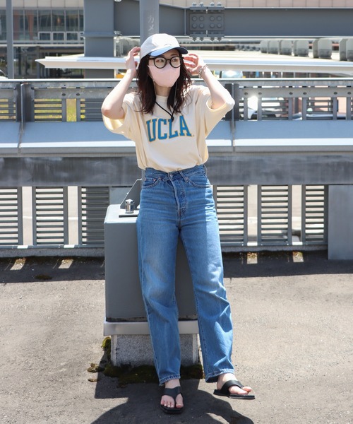 COURO(コウロ)の「UCLA サガラ刺繍/ワッペン半袖Tシャツ(Tシャツ/カットソー・レディース・ホワイト/ネイビー/アイボリー/ホワイト系その他/アイボリー系/ネイビー系・M/L/XL)」の15枚目の写真