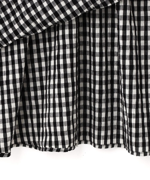 N.(N. Natural Beauty Basic)(エヌエヌナチュラルビューティーベーシック)の「【追加生産】◆ギンガムチェック切替ワンピース(ワンピース・レディース・ブラック/オレンジ・MEDIUM)」の9枚目の写真