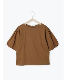 Samansa Mos2 blue | 袖タックプルオーバー(Tシャツ/カットソー)