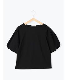 Samansa Mos2 blue | 袖タックプルオーバー(Tシャツ/カットソー)