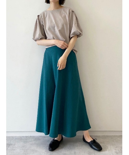 Samansa Mos2 blue（サマンサモスモスブルー）の「袖タックプルオーバー（Tシャツ/カットソー・レディース・ブラック/グレー/キャメル・ﾌﾘ-）」の4枚目の写真