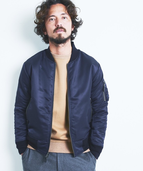 Magine(マージン)の「NYLON FREECE RIVERSIBLE MA-1 JKT:ナイロン フリース リバーシブル MA-1 ジャケット(MA-1・メンズ・ブラック/ネイビー/オリーブ・44/46/48)」の3枚目の写真