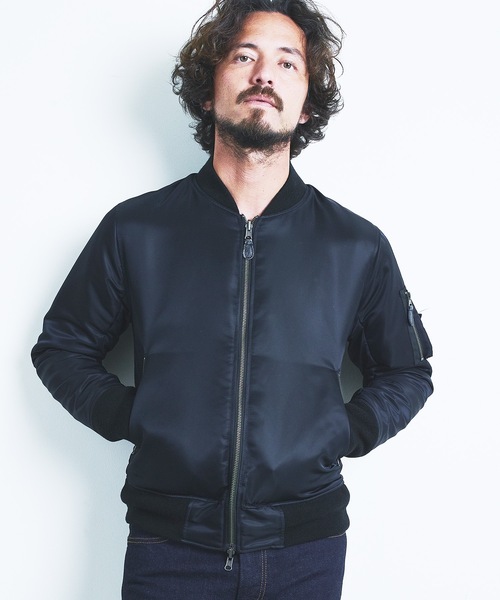 Magine(マージン)の「NYLON FREECE RIVERSIBLE MA-1 JKT:ナイロン フリース リバーシブル MA-1 ジャケット(MA-1・メンズ・ブラック/ネイビー/オリーブ・44/46/48)」の15枚目の写真