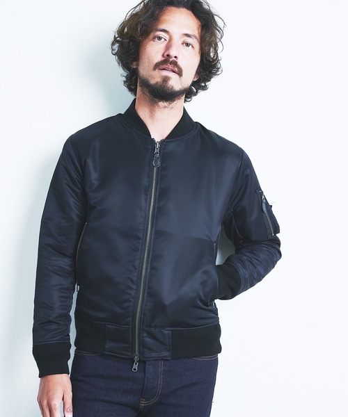 Magine(マージン)の「NYLON FREECE RIVERSIBLE MA-1 JKT:ナイロン フリース リバーシブル MA-1 ジャケット(MA-1・メンズ・ブラック/ネイビー/オリーブ・44/46/48)」の9枚目の写真