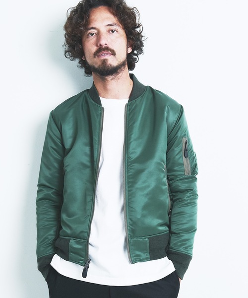 Magine(マージン)の「NYLON FREECE RIVERSIBLE MA-1 JKT:ナイロン フリース リバーシブル MA-1 ジャケット(MA-1・メンズ・ブラック/ネイビー/オリーブ・44/46/48)」の10枚目の写真