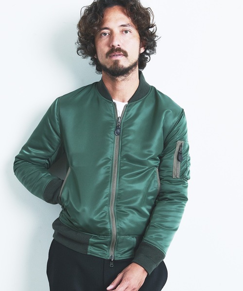 Magine(マージン)の「NYLON FREECE RIVERSIBLE MA-1 JKT:ナイロン フリース リバーシブル MA-1 ジャケット(MA-1・メンズ・ブラック/ネイビー/オリーブ・44/46/48)」の16枚目の写真