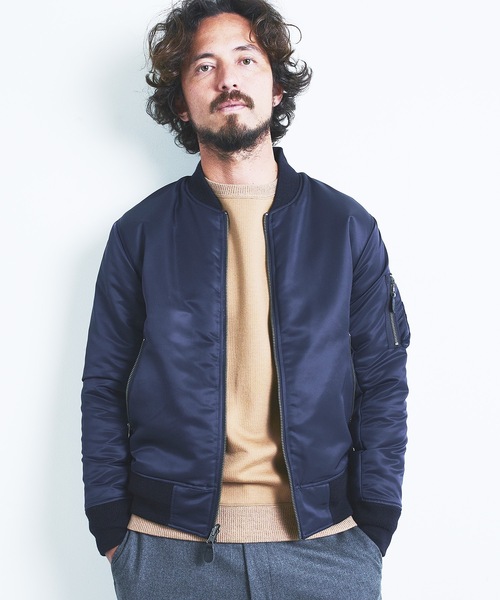 Magine(マージン)の「NYLON FREECE RIVERSIBLE MA-1 JKT:ナイロン フリース リバーシブル MA-1 ジャケット(MA-1・メンズ・ブラック/ネイビー/オリーブ・44/46/48)」の17枚目の写真