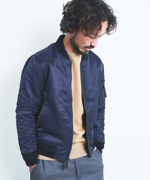 Magine(マージン)の「NYLON FREECE RIVERSIBLE MA-1 JKT:ナイロン フリース リバーシブル MA-1 ジャケット(MA-1・メンズ・ブラック/ネイビー/オリーブ・44/46/48)」の11枚目の写真