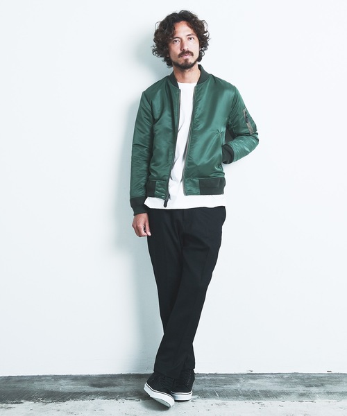 Magine(マージン)の「NYLON FREECE RIVERSIBLE MA-1 JKT:ナイロン フリース リバーシブル MA-1 ジャケット(MA-1・メンズ・ブラック/ネイビー/オリーブ・44/46/48)」の13枚目の写真