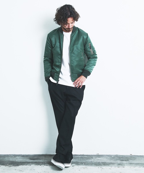 Magine(マージン)の「NYLON FREECE RIVERSIBLE MA-1 JKT:ナイロン フリース リバーシブル MA-1 ジャケット(MA-1・メンズ・ブラック/ネイビー/オリーブ・44/46/48)」の7枚目の写真