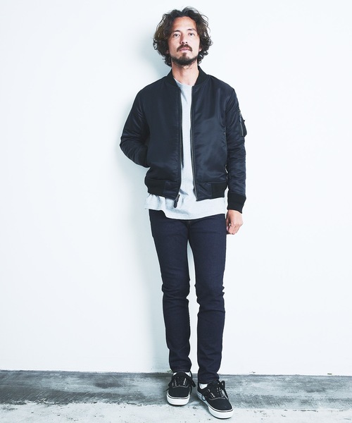 Magine(マージン)の「NYLON FREECE RIVERSIBLE MA-1 JKT:ナイロン フリース リバーシブル MA-1 ジャケット(MA-1・メンズ・ブラック/ネイビー/オリーブ・44/46/48)」の19枚目の写真