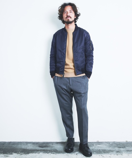 Magine(マージン)の「NYLON FREECE RIVERSIBLE MA-1 JKT:ナイロン フリース リバーシブル MA-1 ジャケット(MA-1・メンズ・ブラック/ネイビー/オリーブ・44/46/48)」の20枚目の写真