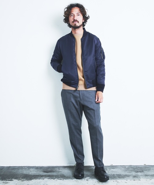 Magine(マージン)の「NYLON FREECE RIVERSIBLE MA-1 JKT:ナイロン フリース リバーシブル MA-1 ジャケット(MA-1・メンズ・ブラック/ネイビー/オリーブ・44/46/48)」の14枚目の写真