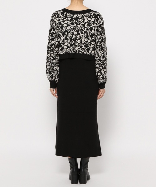 LOWRYS FARM(ローリーズファーム)の「ガラニット*キャミ2Pワンピース 294713(ワンピース・レディース・ブラック/ブラウン/アイボリー・FREE)」の5枚目の写真