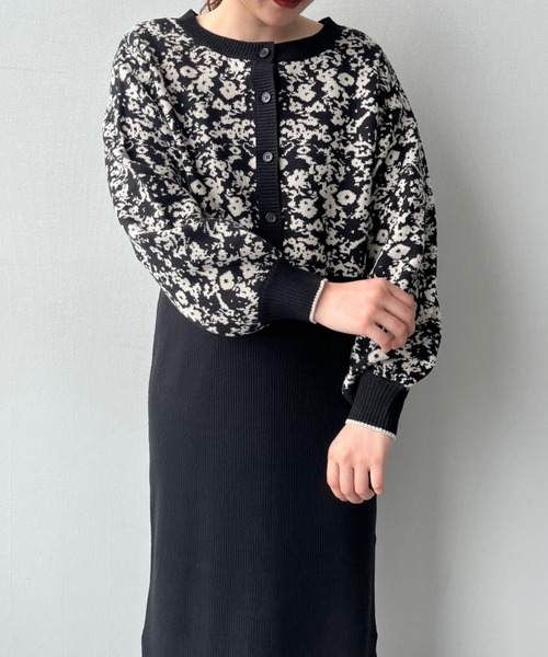 LOWRYS FARM(ローリーズファーム)の「ガラニット*キャミ2Pワンピース 294713(ワンピース・レディース・ブラック/ブラウン/アイボリー・FREE)」の8枚目の写真