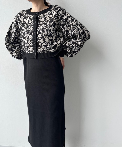 LOWRYS FARM(ローリーズファーム)の「ガラニット*キャミ2Pワンピース 294713(ワンピース・レディース・ブラック/ブラウン/アイボリー・FREE)」の13枚目の写真