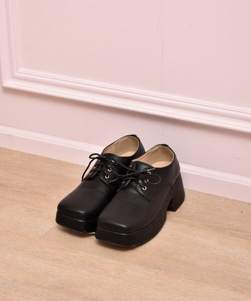 ems excite（エムズエキサイト）の「厚底レースアップシューズ（その他シューズ・レディース・ブラック/パープル/ナチュラル・MEDIUM/LARGE）」の6枚目の写真