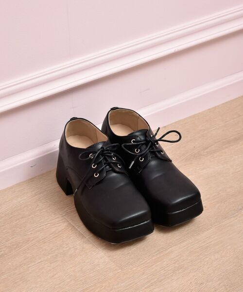 ems excite（エムズエキサイト）の「厚底レースアップシューズ（その他シューズ・レディース・ブラック/パープル/ナチュラル・MEDIUM/LARGE）」の7枚目の写真