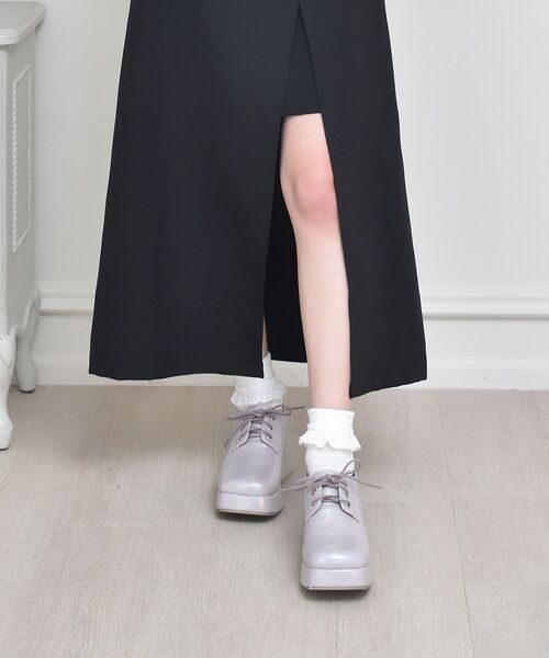 ems excite（エムズエキサイト）の「厚底レースアップシューズ（その他シューズ・レディース・ブラック/パープル/ナチュラル・MEDIUM/LARGE）」の11枚目の写真