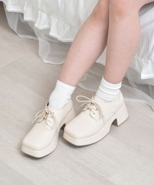 ems excite（エムズエキサイト）の「厚底レースアップシューズ（その他シューズ・レディース・ブラック/パープル/ナチュラル・MEDIUM/LARGE）」の14枚目の写真