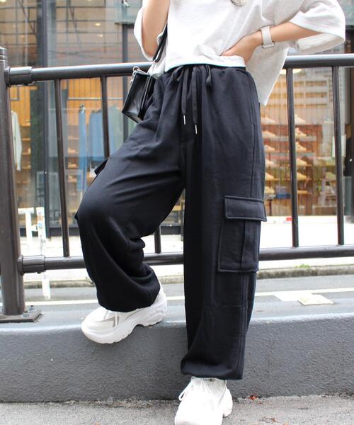 INGNI（イング）の「スウェットカーゴ／パンツ（カーゴパンツ・レディース・ブラック/オフホワイト/カーキ/オートミール・FREE）」の10枚目の写真