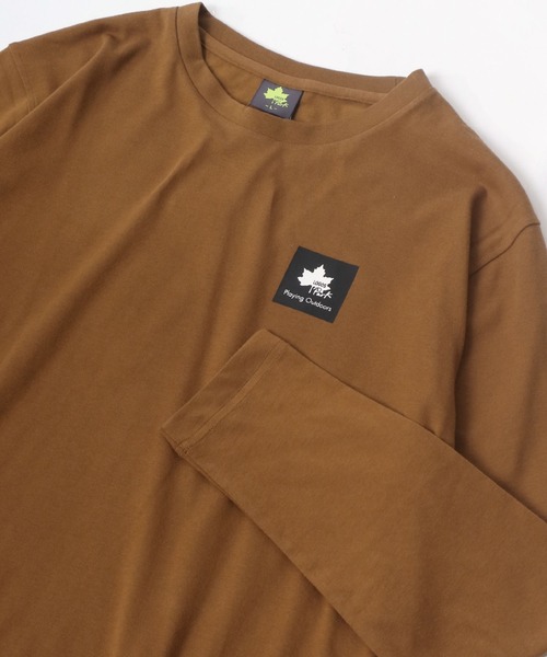 LOGOS（ロゴス）の「LOGOS/ロゴス ワンポイントBOXロゴ プリントロンT（Tシャツ/カットソー・メンズ・ホワイト/ブラック/ベージュ/オリーブ/サックスブルー/オレンジ/アイボリー・LL/M/L）」の5枚目の写真