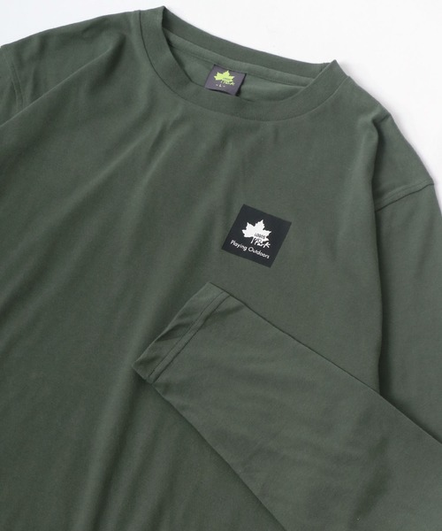 LOGOS（ロゴス）の「LOGOS/ロゴス ワンポイントBOXロゴ プリントロンT（Tシャツ/カットソー・メンズ・ホワイト/ブラック/ベージュ/オリーブ/サックスブルー/オレンジ/アイボリー・LL/M/L）」の6枚目の写真