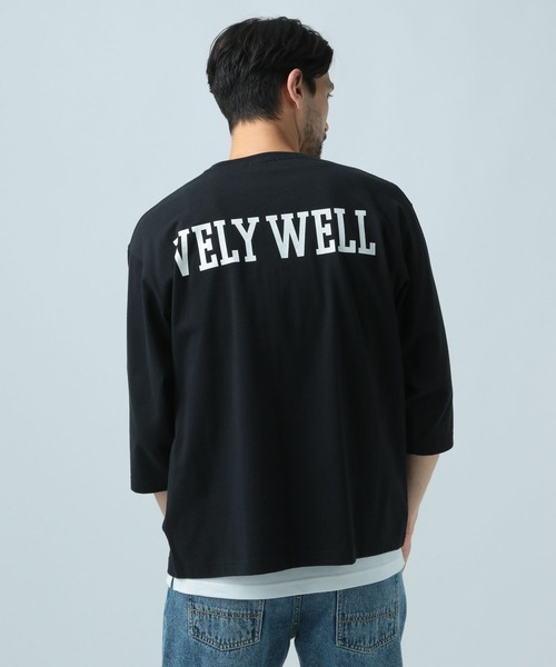 BAYFLOW(ベイフロー)の「レイヤードPRT7ST(Tシャツ/カットソー・メンズ・ブラック/オフホワイト/カーキ・MEDIUM/LARGE)」の2枚目の写真