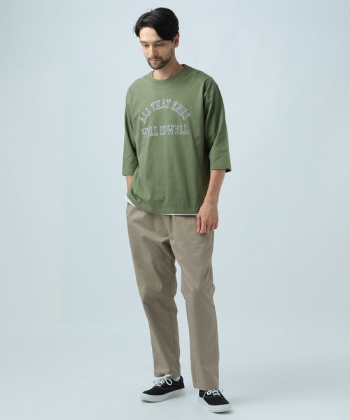 BAYFLOW(ベイフロー)の「レイヤードPRT7ST(Tシャツ/カットソー・メンズ・ブラック/オフホワイト/カーキ・MEDIUM/LARGE)」の9枚目の写真