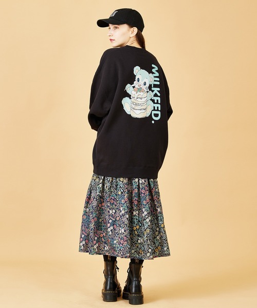 MILKFED.(ミルクフェド)の「SWEETS BEAR BIG SWEAT TOP(スウェット・レディース・オフホワイト/ブラック/ライトブルー・ONE SIZE)」の18枚目の写真