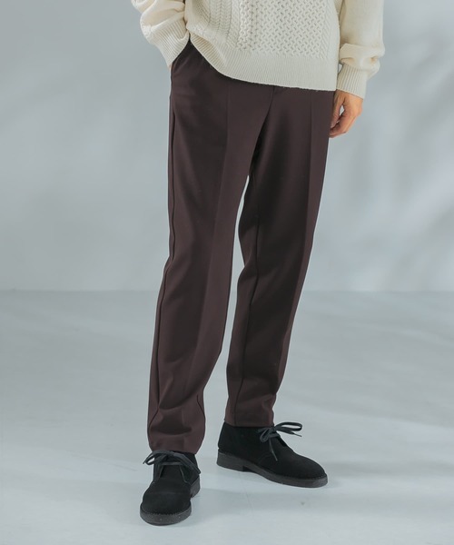 URBAN RESEARCH ROSSO MEN（アーバンリサーチロッソメン）の「『XLサイズあり』ウールライクイージースラックス（スラックス・メンズ・チャコールグレー/ブラック/ブラウン・SMALL/MEDIUM/LARGE/X-LARGE）」の3枚目の写真