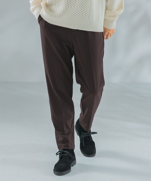 URBAN RESEARCH ROSSO MEN（アーバンリサーチロッソメン）の「『XLサイズあり』ウールライクイージースラックス（スラックス・メンズ・チャコールグレー/ブラック/ブラウン・SMALL/MEDIUM/LARGE/X-LARGE）」の9枚目の写真