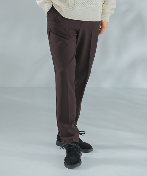 URBAN RESEARCH ROSSO MEN（アーバンリサーチロッソメン）の「『XLサイズあり』ウールライクイージースラックス（スラックス・メンズ・チャコールグレー/ブラック/ブラウン・SMALL/MEDIUM/LARGE/X-LARGE）」の4枚目の写真