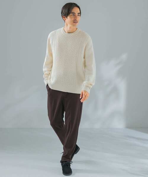 URBAN RESEARCH ROSSO MEN（アーバンリサーチロッソメン）の「『XLサイズあり』ウールライクイージースラックス（スラックス・メンズ・チャコールグレー/ブラック/ブラウン・SMALL/MEDIUM/LARGE/X-LARGE）」の19枚目の写真